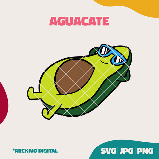 Avocado Sunglasses (SVG, PNG, JPG)