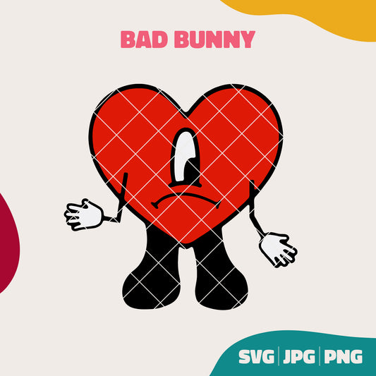 Bad Bunny Heart Un Verano Sin Ti (SVG, JPG, PNG)
