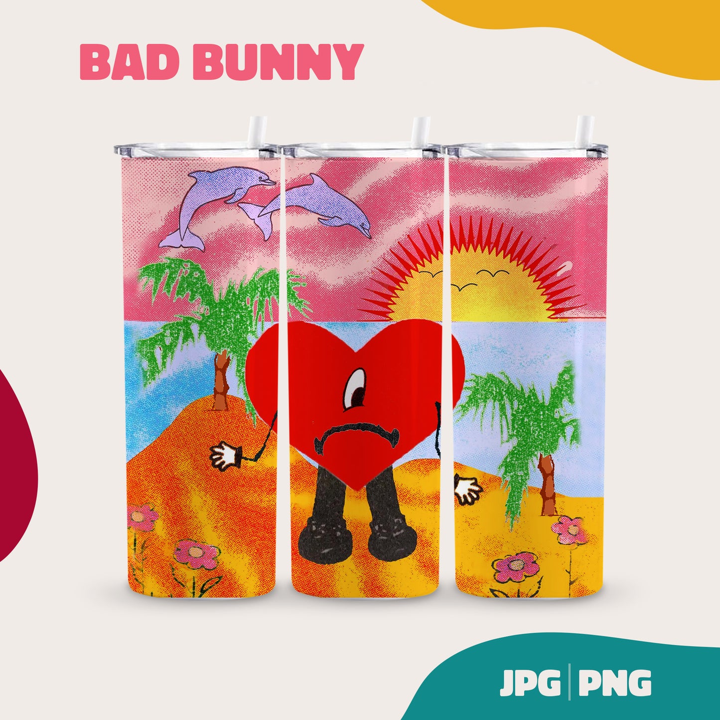 Un Verano Sin Ti Bad Bunny Wrap Tumbler