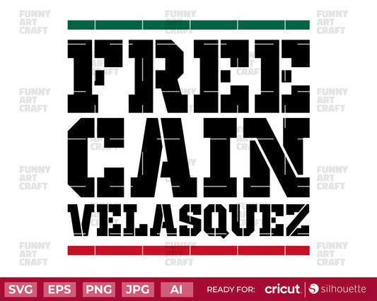 FREECAIN Svg Tshirt UFC MMA Mexican Cain Velasquez