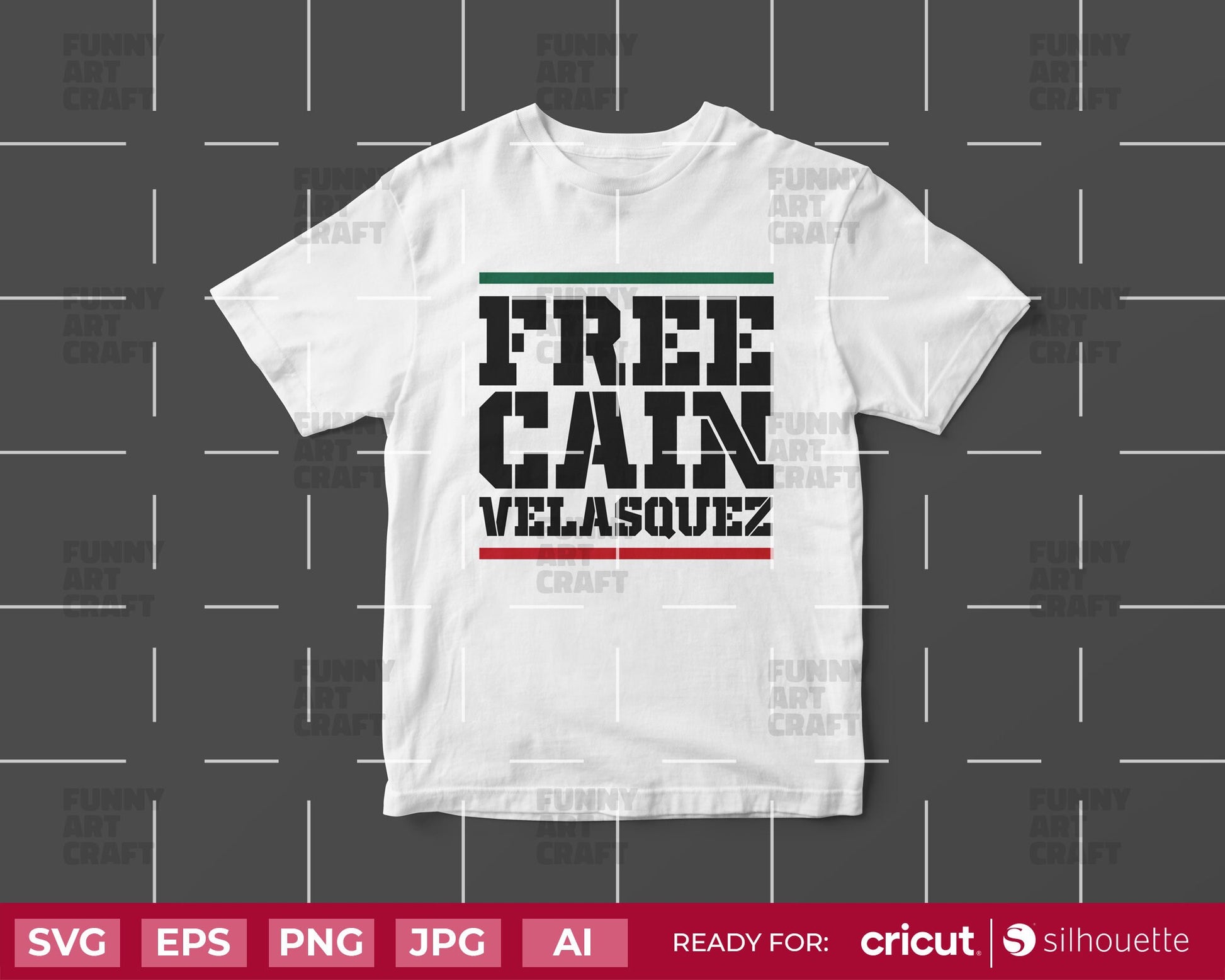 FREECAIN Svg Tshirt UFC MMA Mexican Cain Velasquez