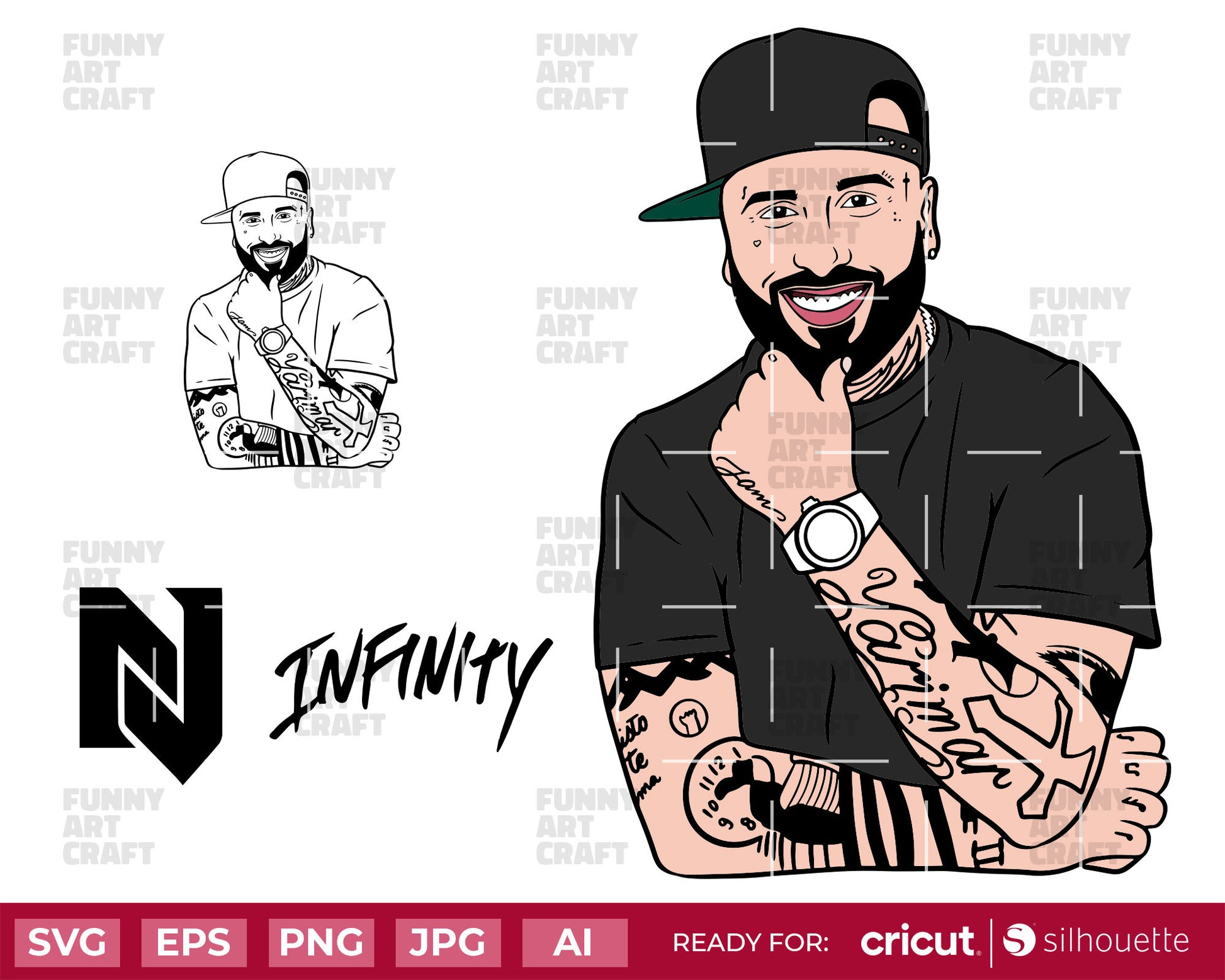 Nicky Jam Svg Infinity Tour Logo, Sublimation, Layered Digital File ready for Cricut